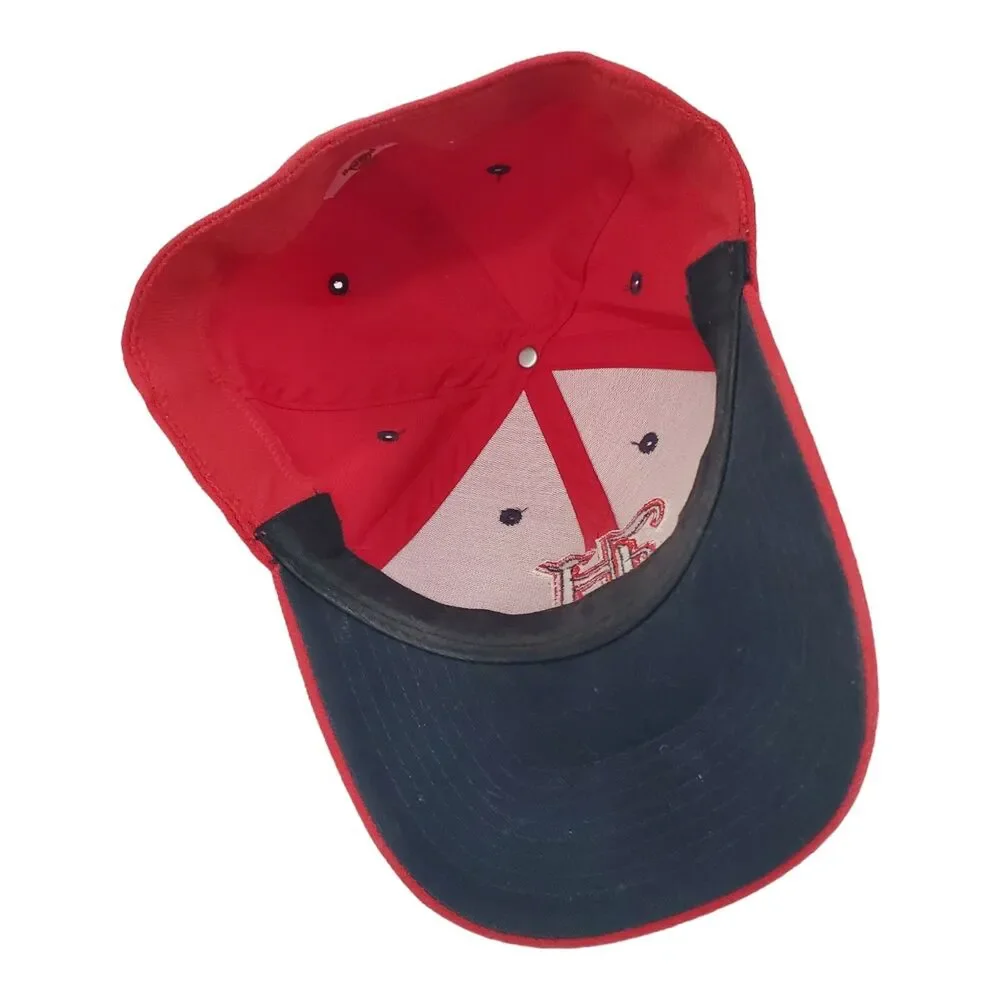 HARD ROCK CAFE Hat Cap Adult Red Blue ORLANDO Old English H Embroidered Fitted